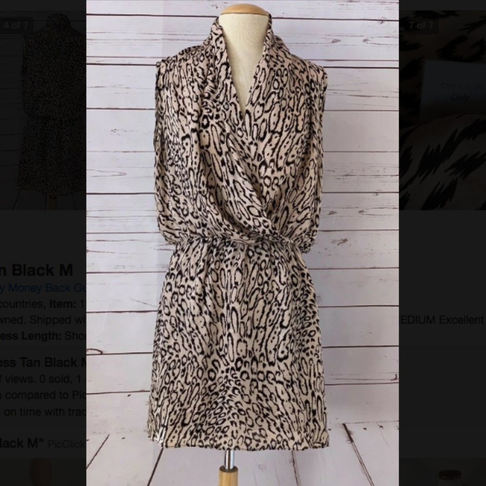 PARKER Silk Surplice Neckline Mini Dress